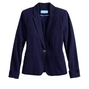Draper James RSVP Navy Textured Blazer Size Large NWT